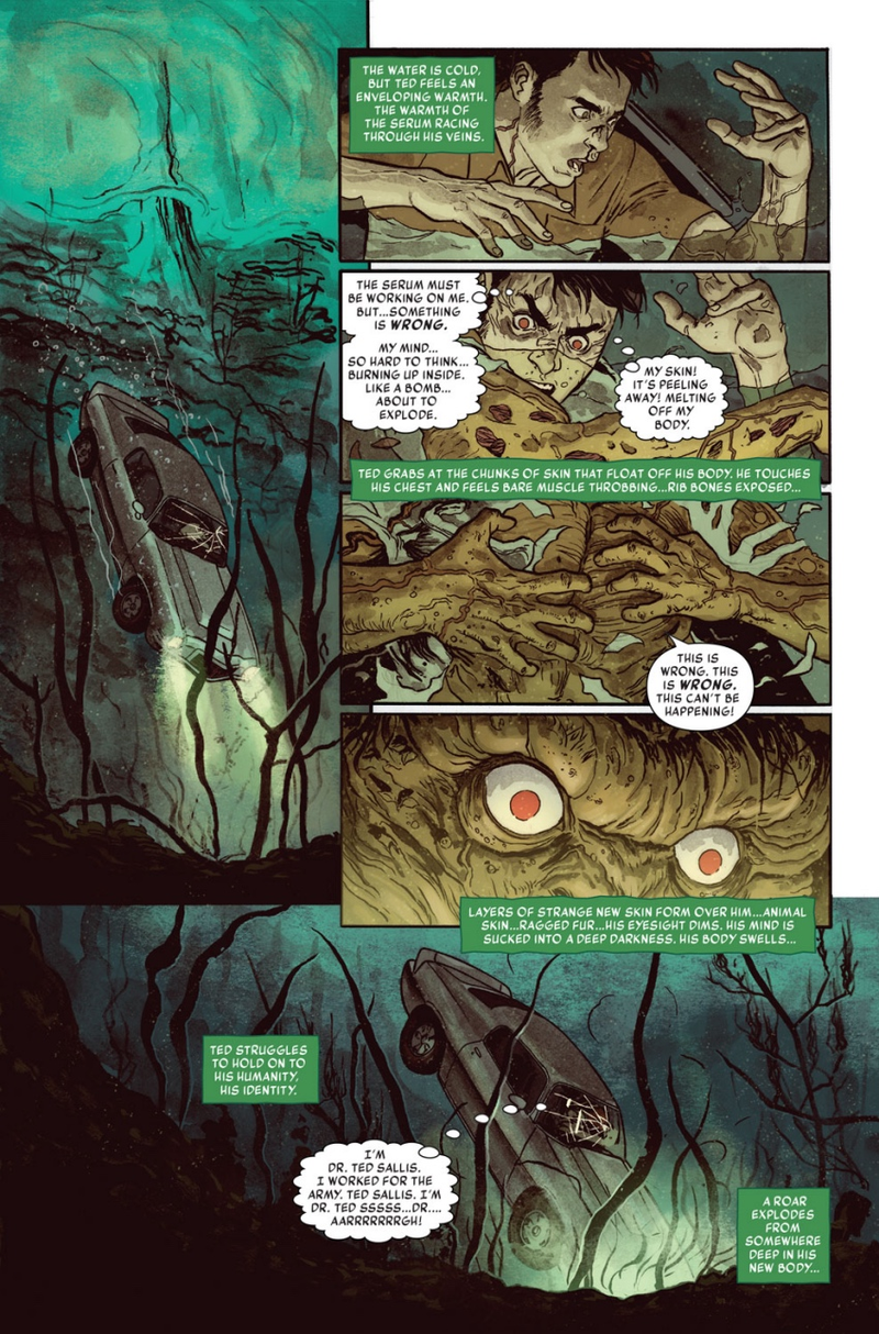 Illustration for article titled Here's the First Look at R.L. Stine's Creeptastic Marvel Comic, Man-Thing